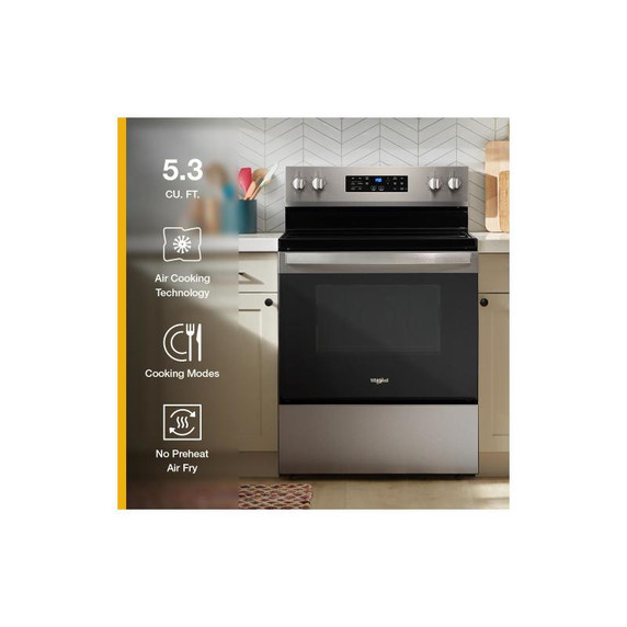 Whirlpool® 30-inch Electric Range with Air Cooking Technology YWFES4530SZ