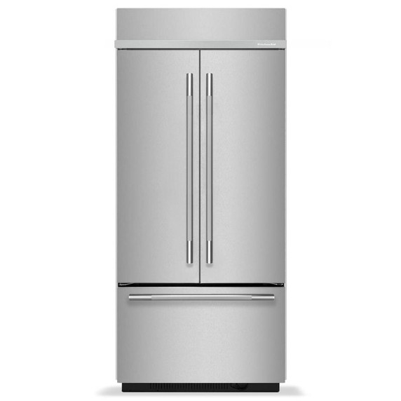 Kitchenaid® 20.8 Cu. Ft. 36" Built-In French Door Bottom Mount Refrigerator with Platinum Interior KBFN536SPS Kitchenaid® 20.8 Cu. Ft. 36" Built-In French Door Bottom Mount Refrigerator with Platinum Interior KBFN536SPS
