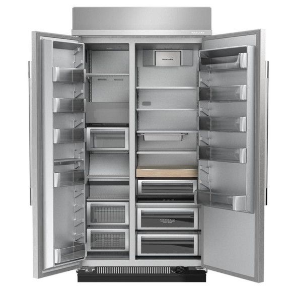 Kitchenaid® 25.5 Cu. Ft. 42" Built-In Side-by-Side Refrigerator with Platinum Interior KBSN742SPS Kitchenaid® 25.5 Cu. Ft. 42" Built-In Side-by-Side Refrigerator with Platinum Interior KBSN742SPS