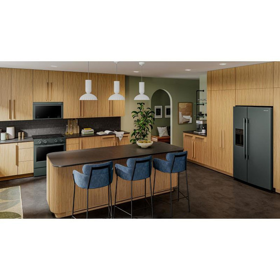 Kitchenaid® 20.8 Cu. Ft. Counter-Depth Side-by-Side Refrigerator with Exterior Ice and Water Dispenser in Junipe KRSC536RJP