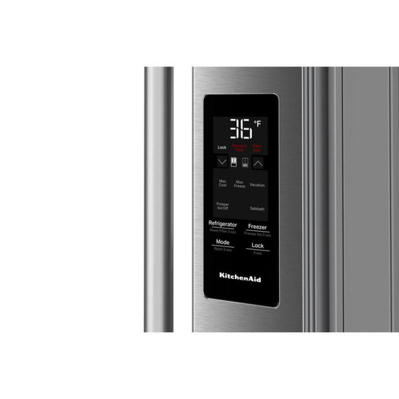 Kitchenaid® 31 cu. ft. French Door Refrigerator with Interior Water and Ice KRFF336SPS
