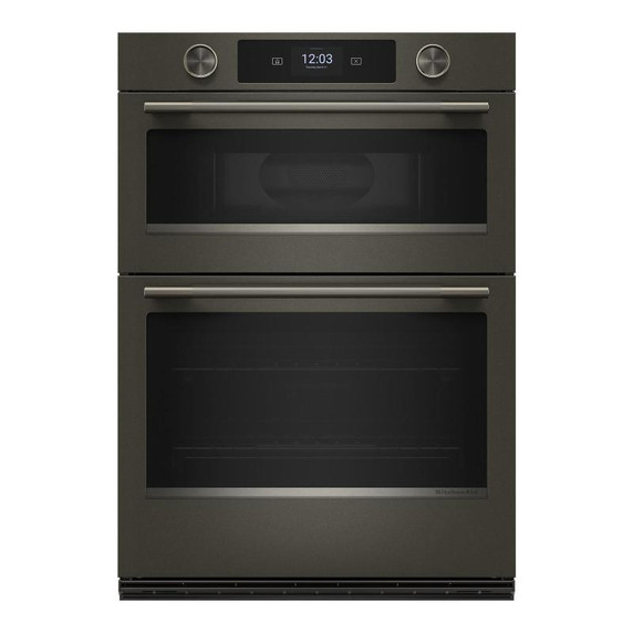 Kitchenaid® Smart Combo Wall Oven with Assisted Cooking Modes KOEC730SBE