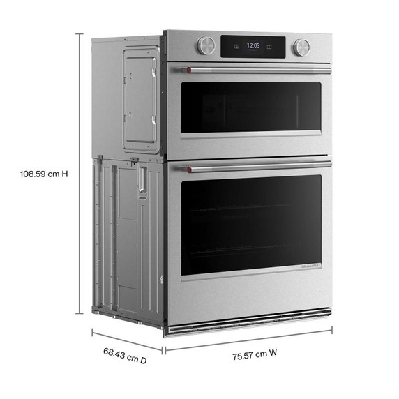Kitchenaid® Smart Combo Wall Oven with Assisted Cooking Modes KOEC730SPS