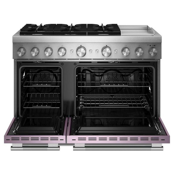 Kitchenaid® 48-Inch 6 Burner Commercial-Style Dual Fuel Range with Griddle KFDD948SWF