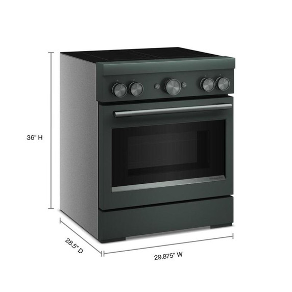 Kitchenaid® 30-Inch 4-Element Induction Freestanding Commercial-Style Range with Air Fry KFIS930SJP