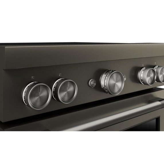 Kitchenaid® 30-Inch 4-Element Induction Freestanding Commercial-Style Range with Air Fry KFIS930SBE