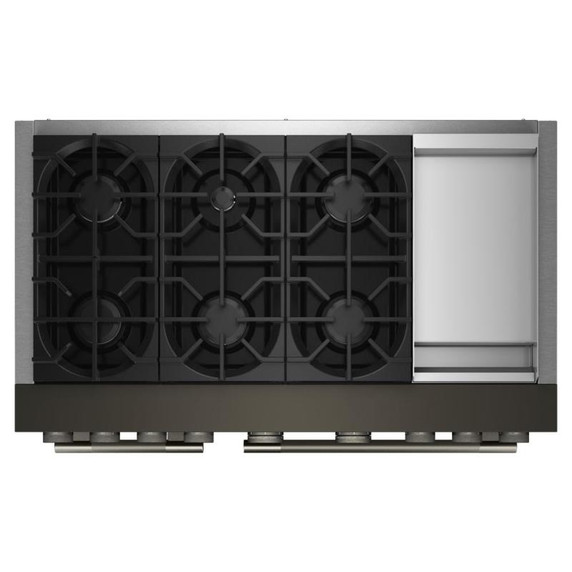 Kitchenaid® 48-Inch 6 Burner Commercial-Style Dual Fuel Range with Griddle KFDD948SBE