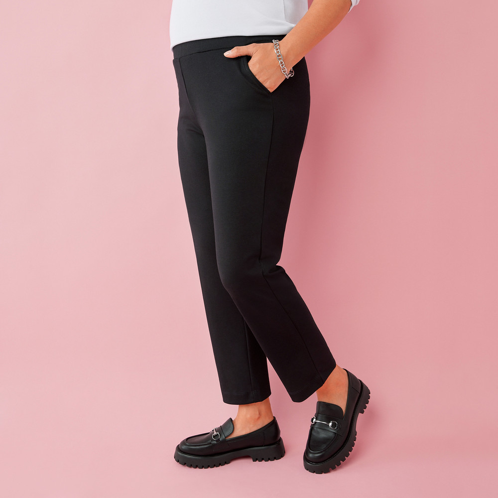 Petite - Straight Leg Knit Pant