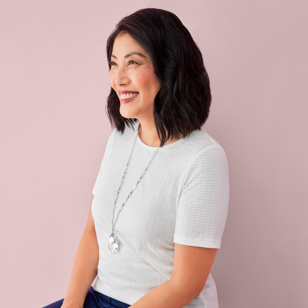 Petite - Pointelle Knit Tee