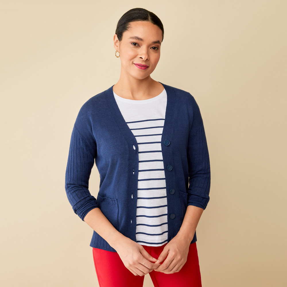 Linen-Cotton Cardigan