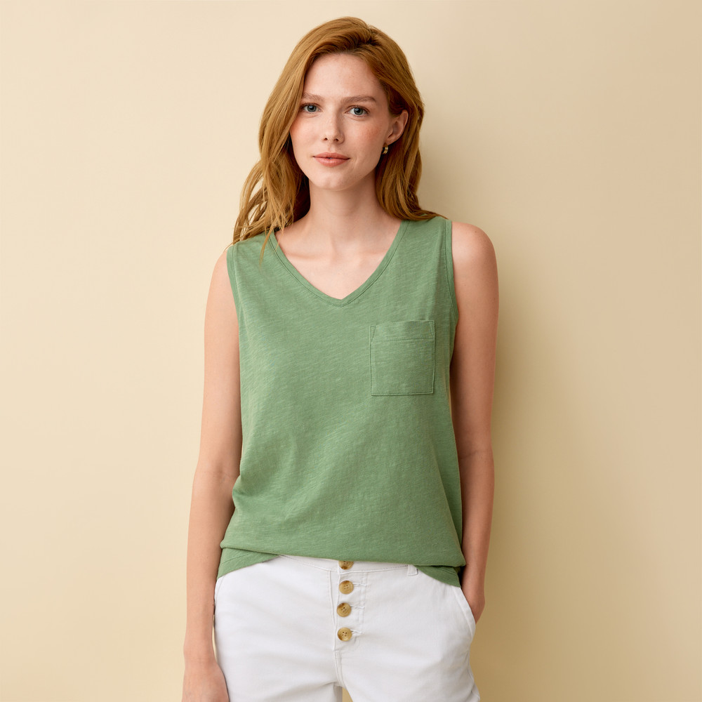 V-Neck Cotton Tank