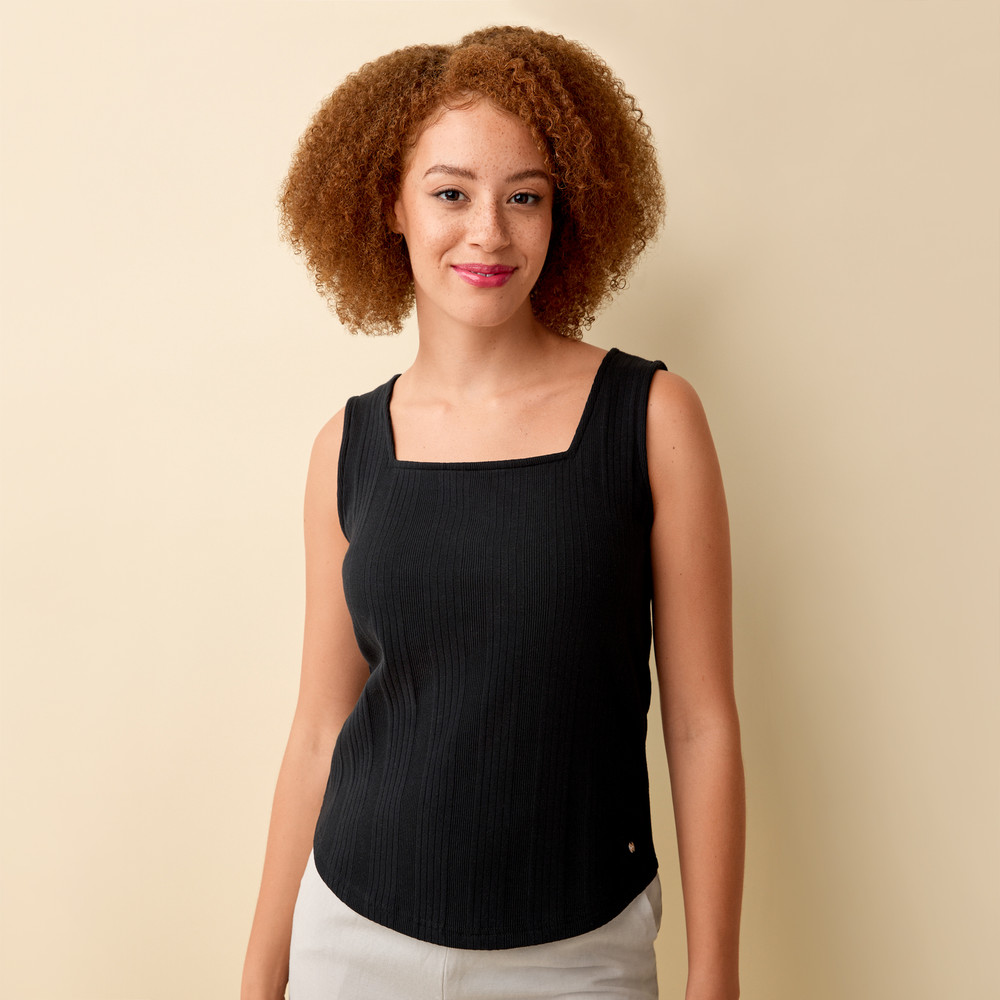 Square Neck Knit Tank