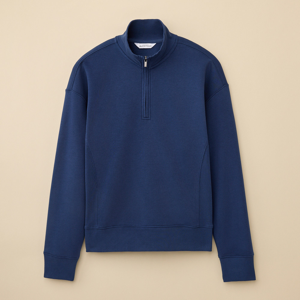 Solid Quarter Zip Sweatshirt