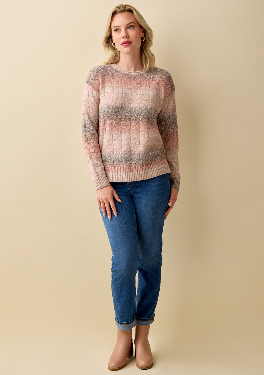 Abstract Striped Sweater