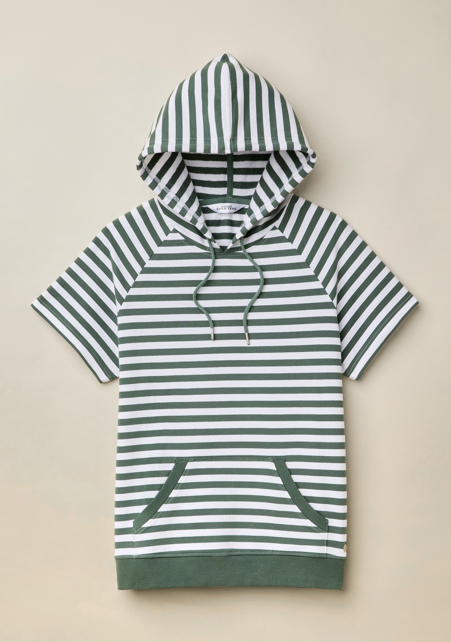 Striped Hooded Popover Top