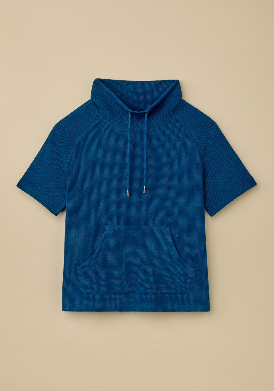 Waffle Knit Funnel Neck Top