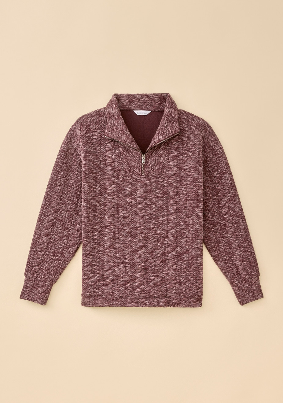 Cable Texture Quarter-Zip Popover