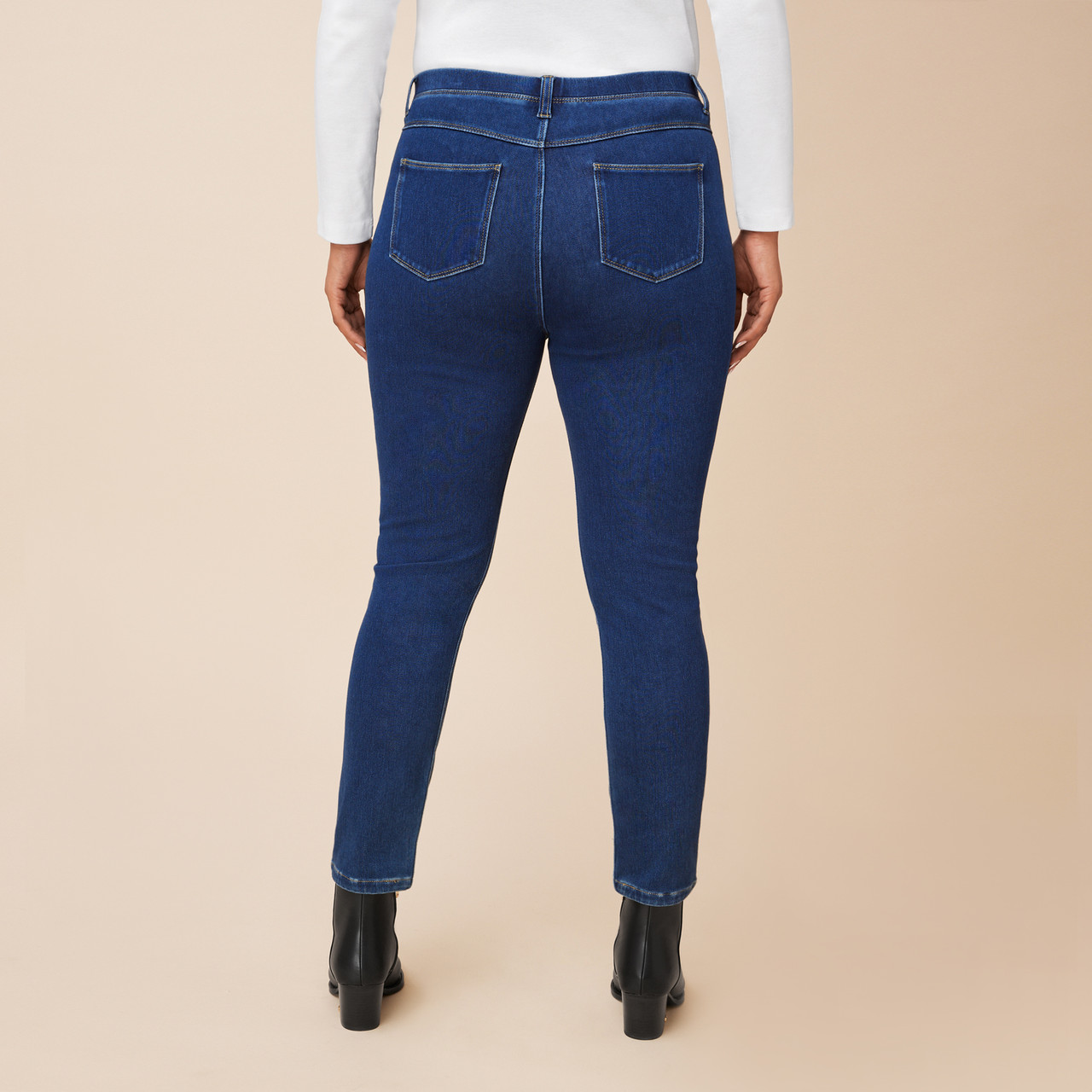 Women's Navy Blue Polyester Solid Jegging