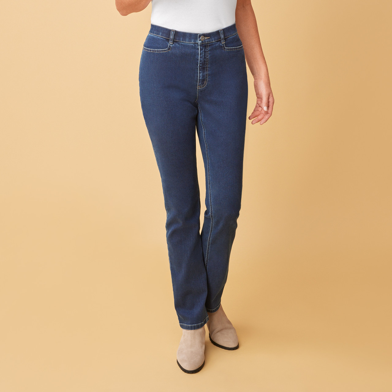 Lee Comfort Waistband Stretch Jeans Women's 12 Short Blue Mid Rise Cotton  Blend