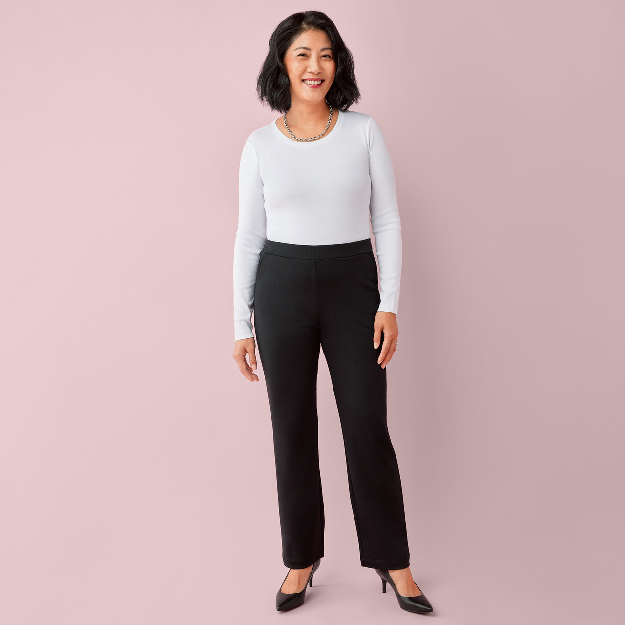 May You Be Women's Ultra Stretch Pull On Skinny Ponte Knit Pants