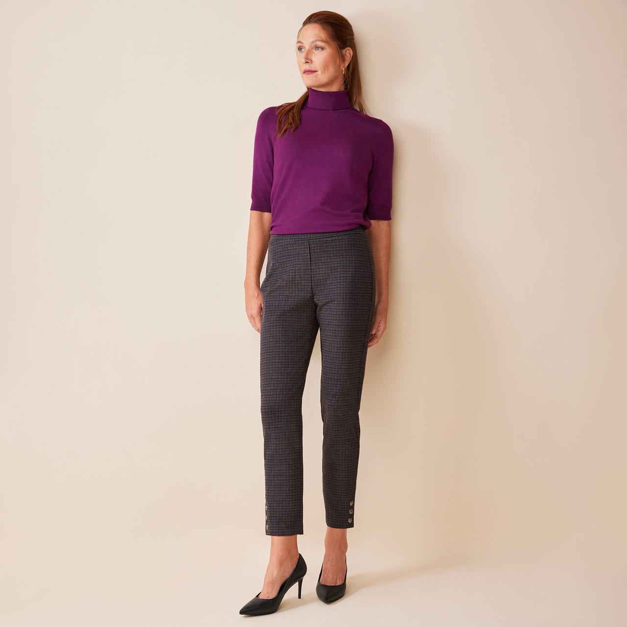 SOLID PONTE FULL-LENGTH BOOTCUT PANT