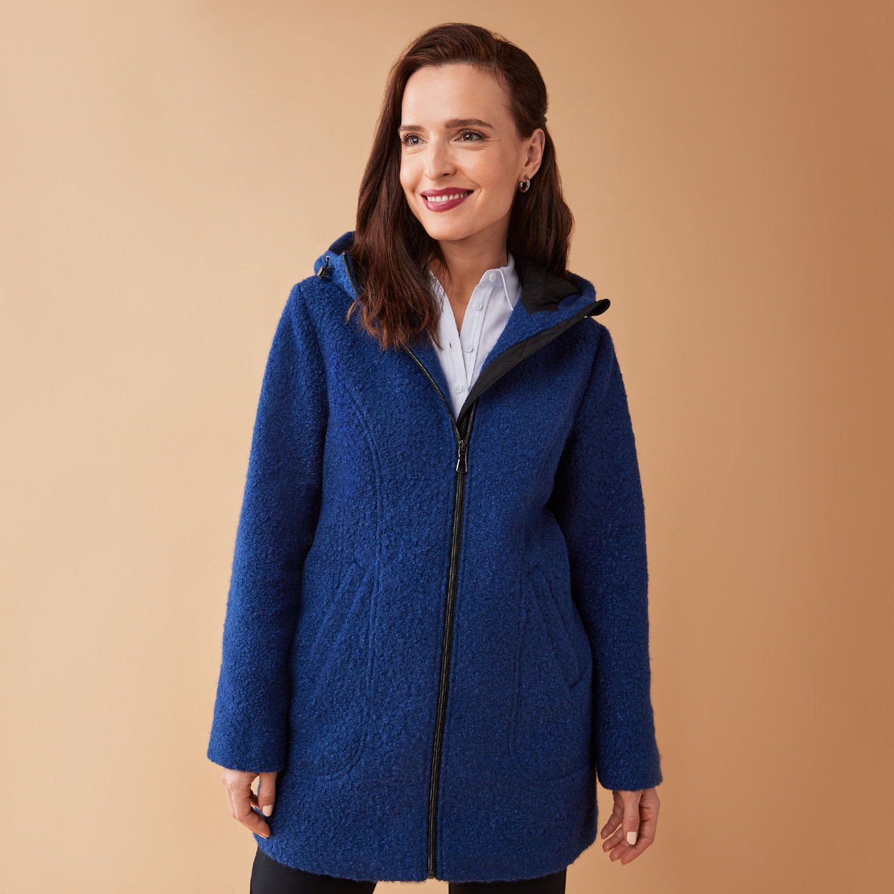 Women's Boucle Jacket with Hood | Northern Reflections