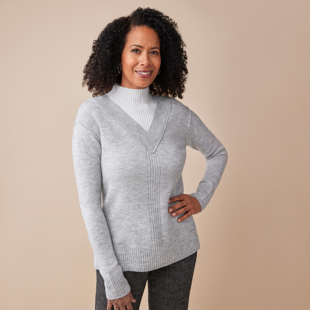 Women's Mockneck Fooler Sweater | Northern Reflections