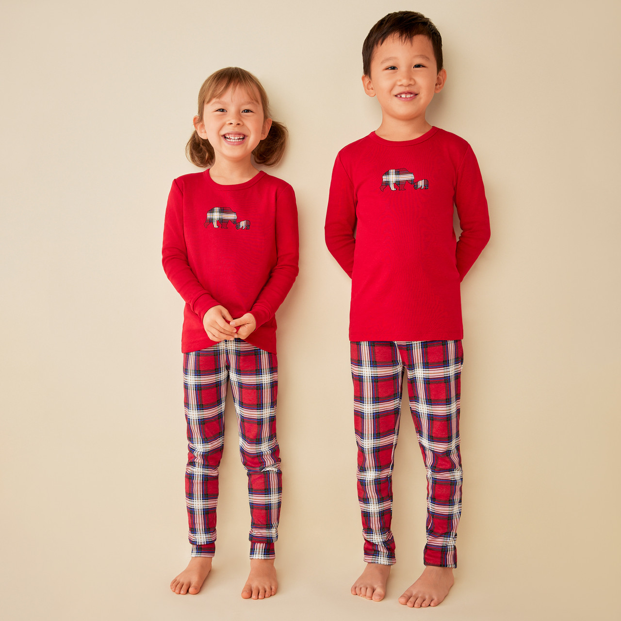 Children's Plaid Holiday Pyjamas