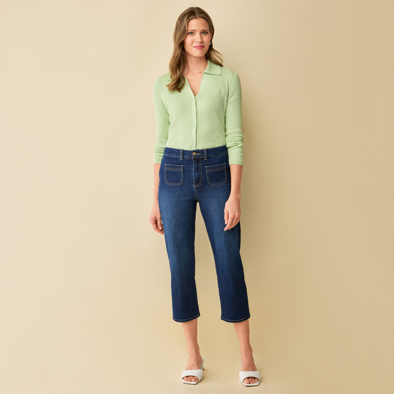 Patch Pocket Crop Jean