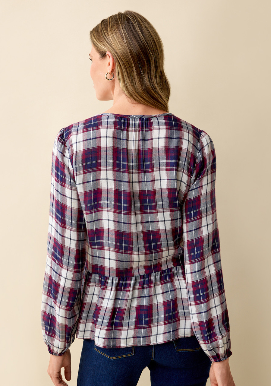 peplum long sleeve shirt