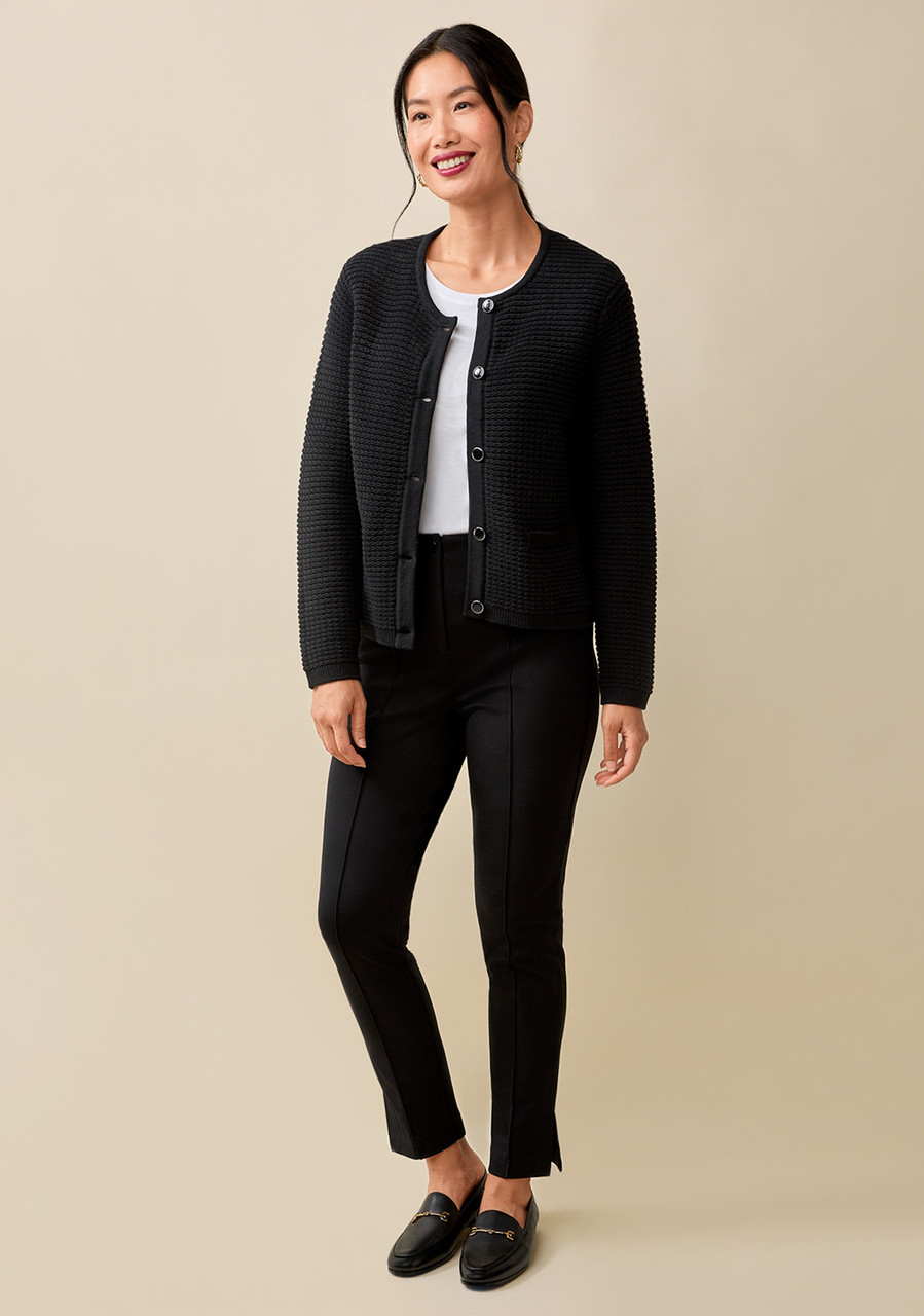 Crochet Knit Cotton Cardigan Full Body