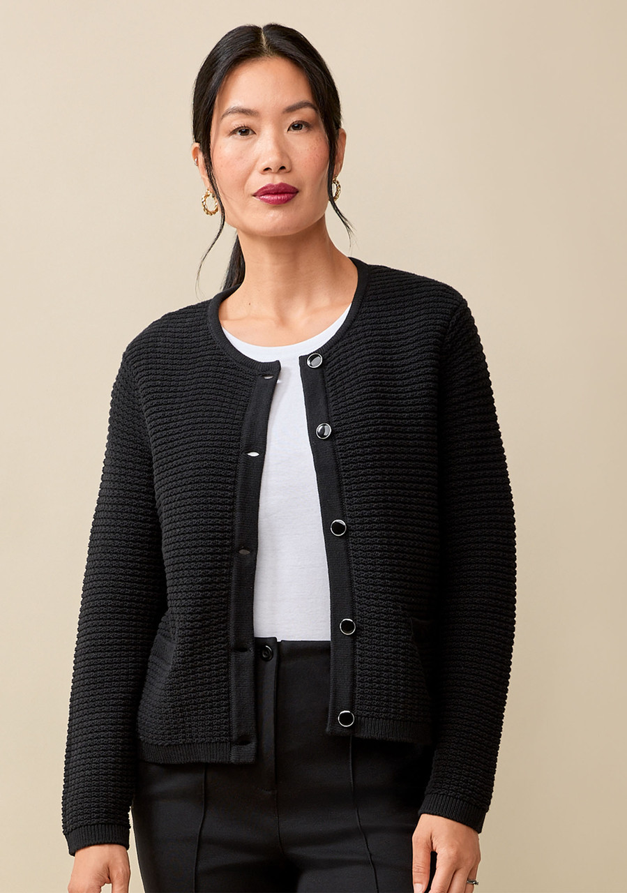 Crochet Knit Cotton Cardigan Half Body