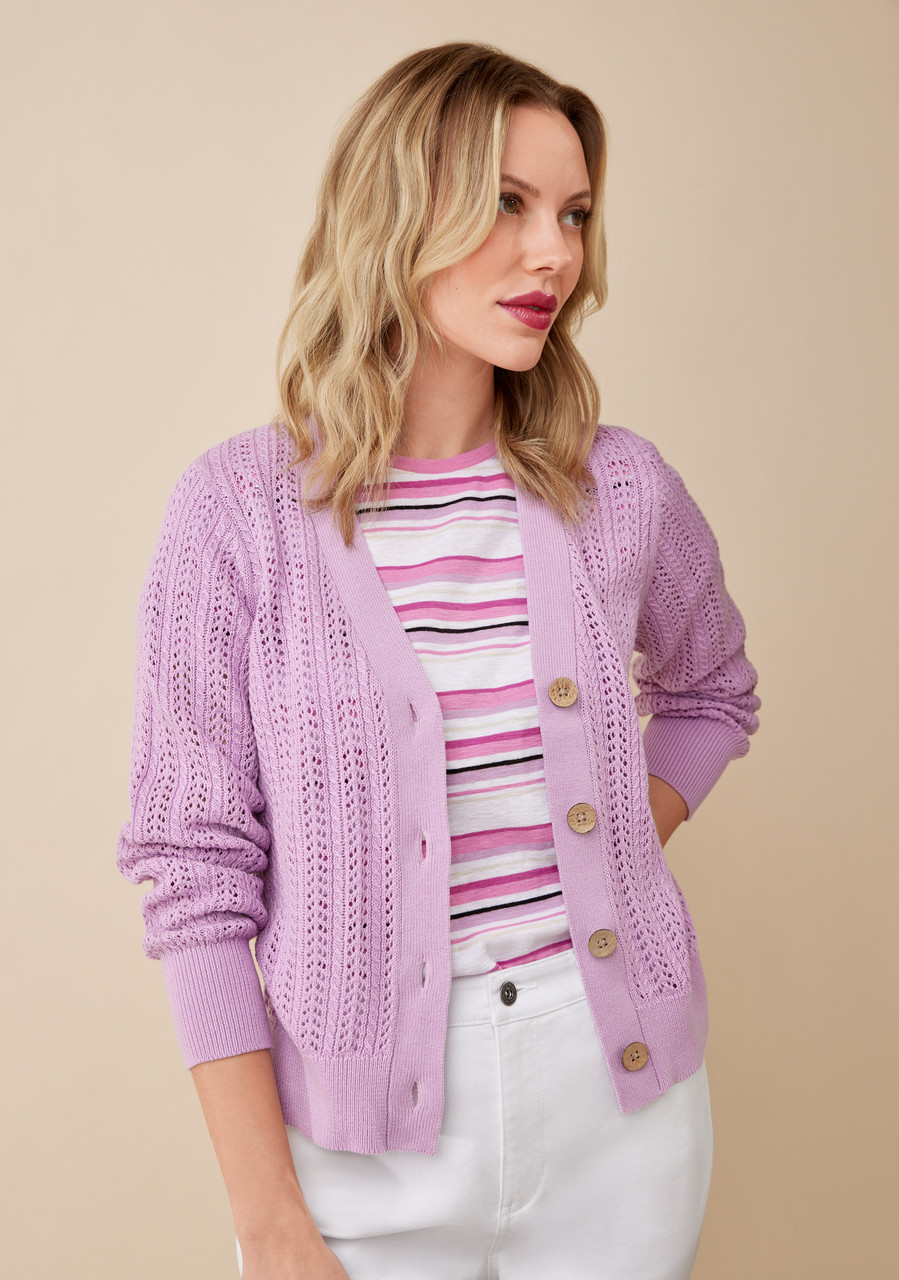 Women's Pointelle Knit Cardigan Northern Reflections