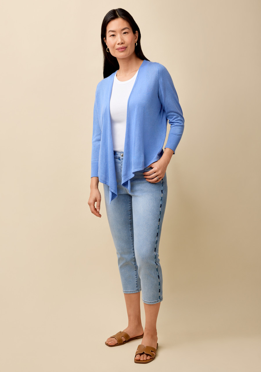 Aztec Embroidered Denim Crop