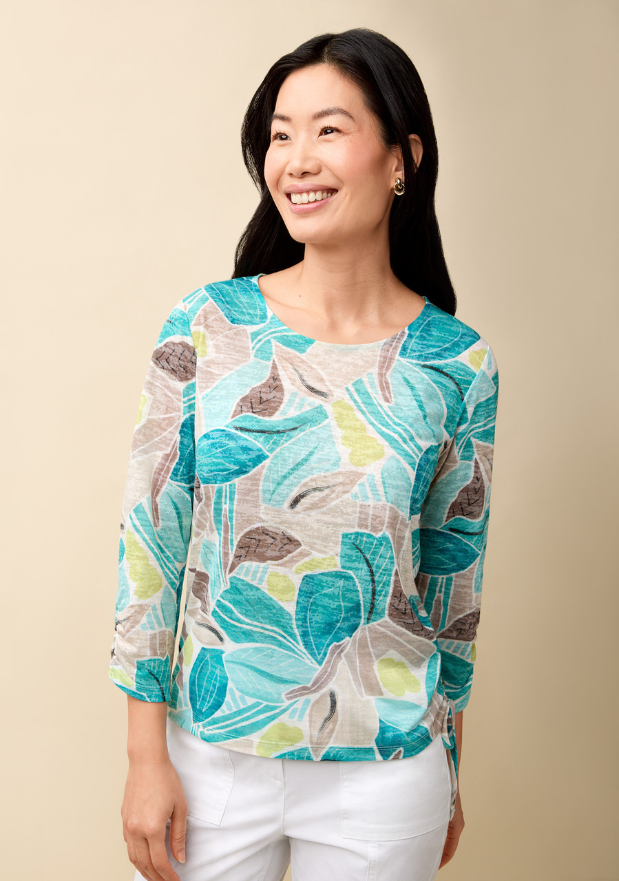 Tropical Escape Three Quarter Sleeve Top