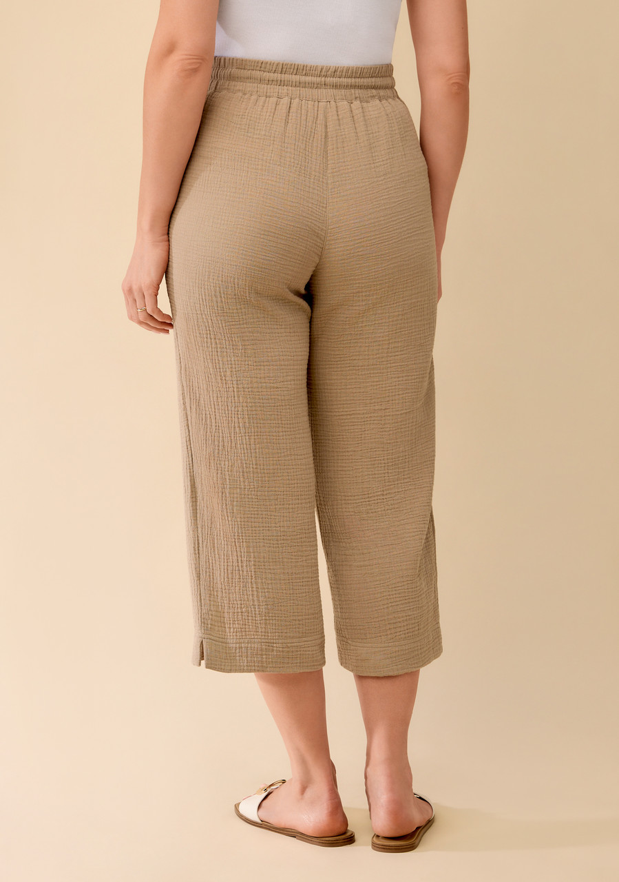 パンツ crinkle crinkle crinkle border pants crinkle crinkle crinkle border pants Crinkle Gauze Crop Pant