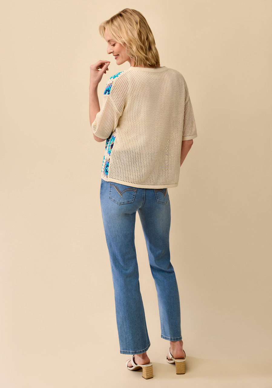 Crochet Square Sweater - Back View