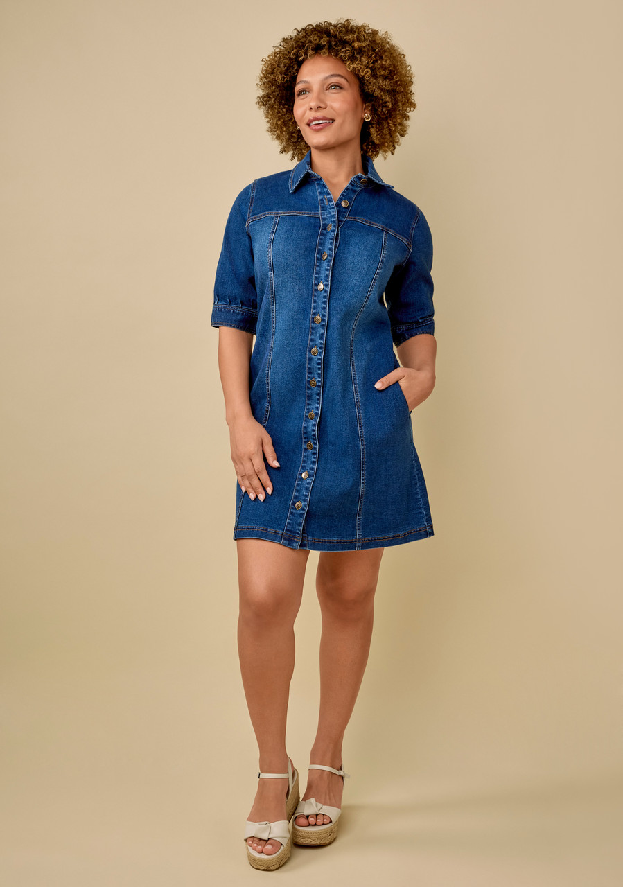 ジャケット・アウター I LINE DENIM SHIRT DRESS A Line Stretch Denim Shirt | Northern Reflections