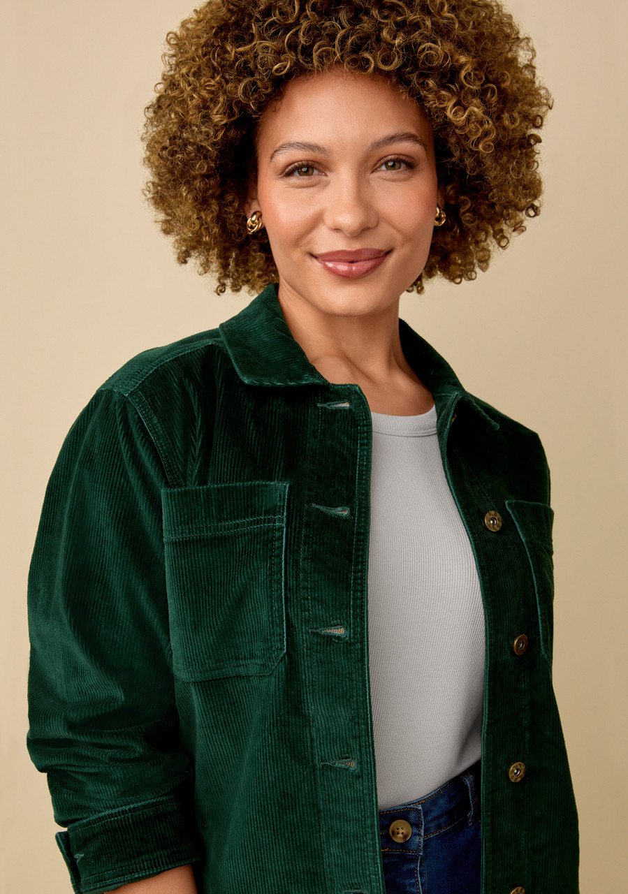 Corduroy Boyfriend Jacket - Half Body