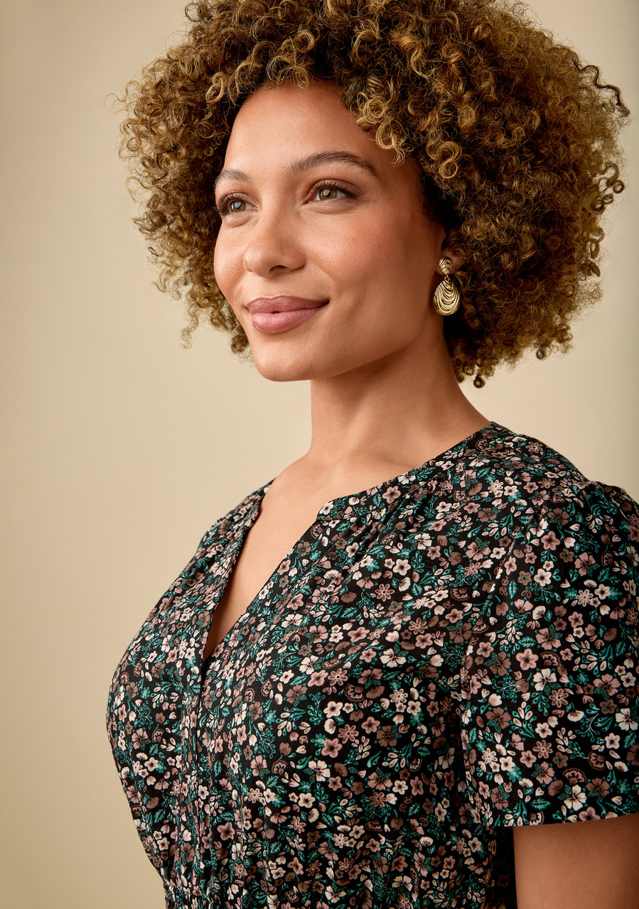 Flowing Tiered A-Line Dress - Detail