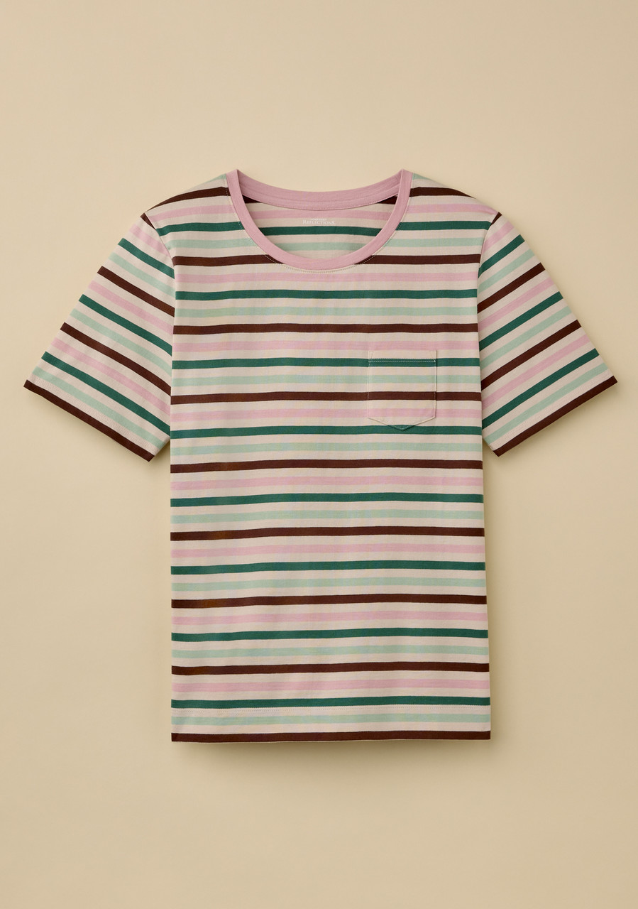 Organic Cotton Stripe Tee with Pocket - 2376 Organic Cotton Stripe Tee with Pocket - 2376