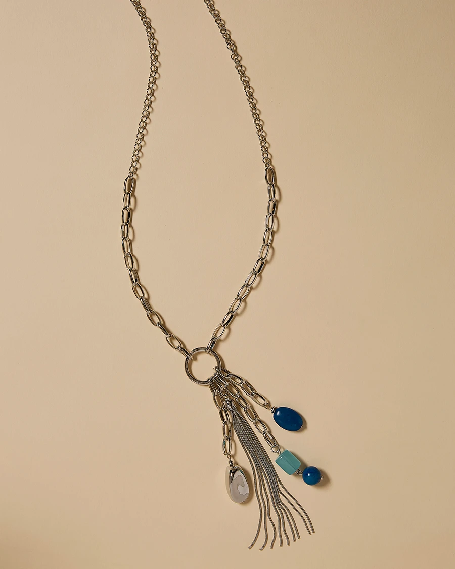 Beaded and Tassel Necklace