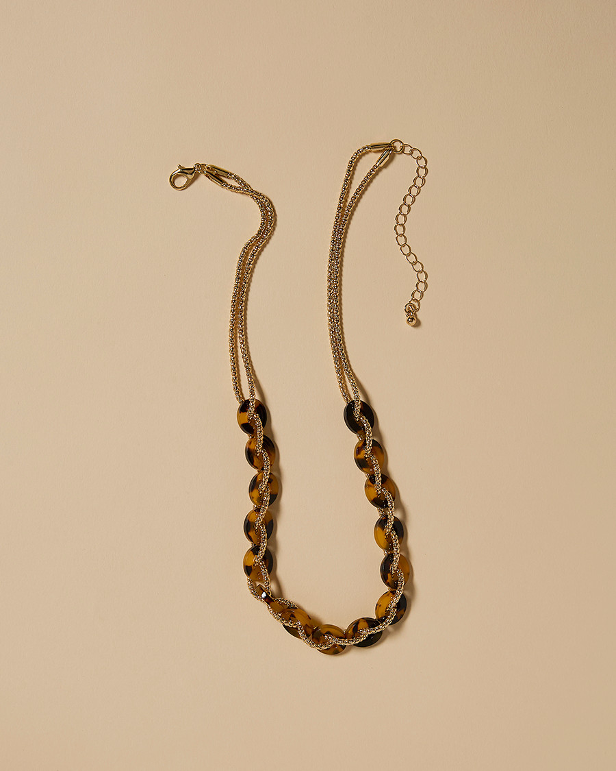 Beaded Mesh Chain Necklace