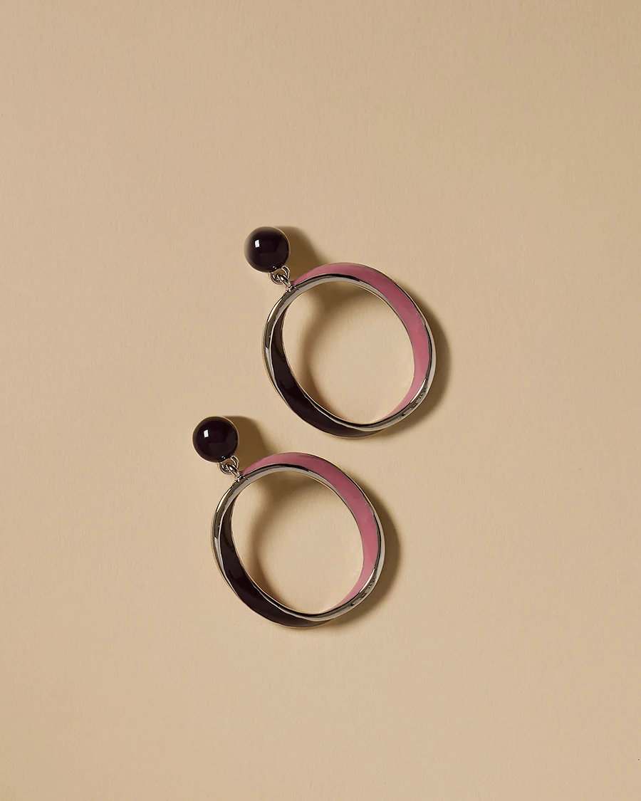 Burgundy Hoop Earrings