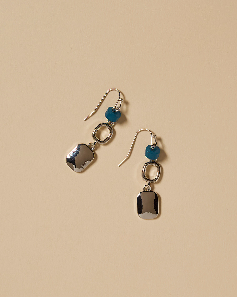 Turquoise Beaded Drop Earrings