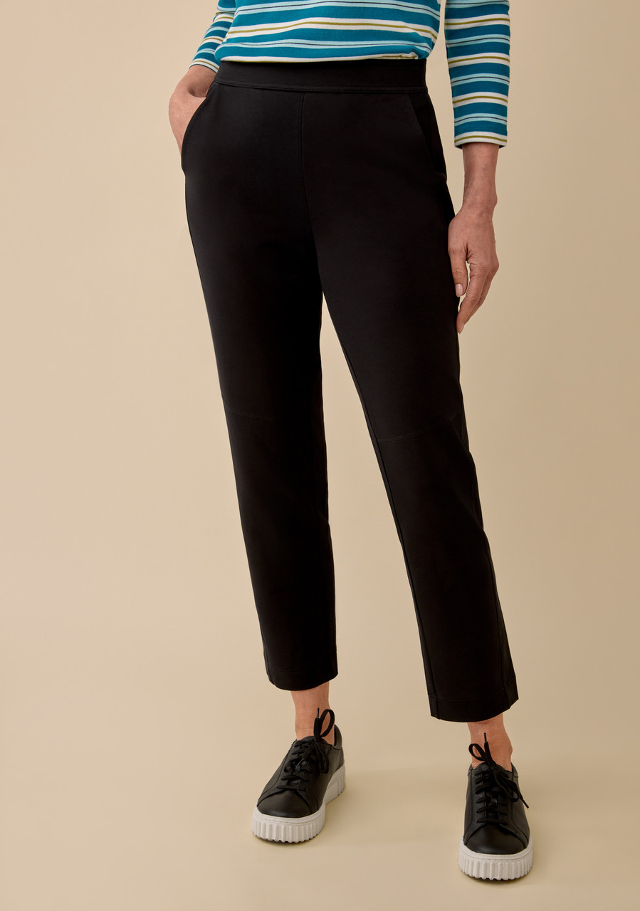 FRENCH TERRY×LACE HALF PANTS Soft French Terry Cropped Wide Leg