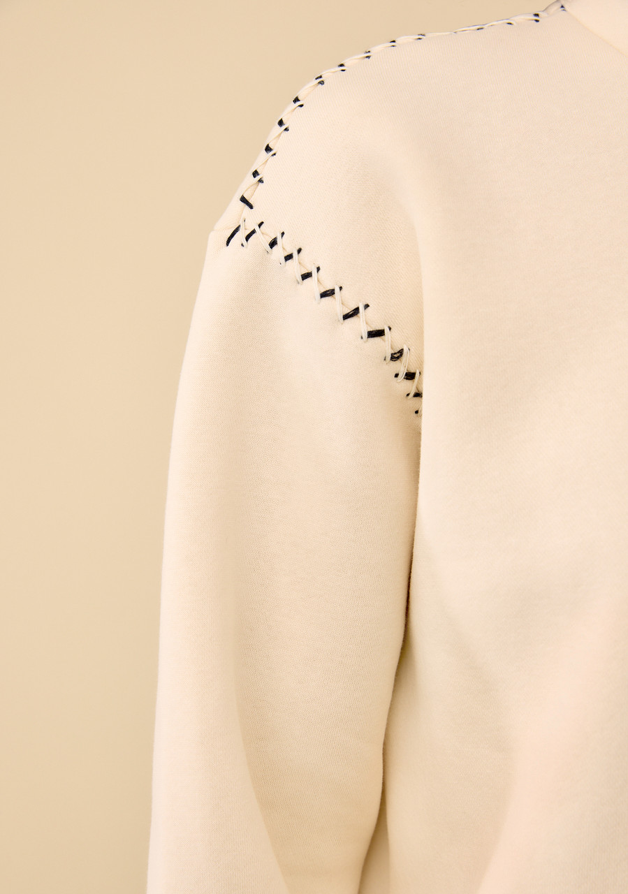 Contrast Stitch Quarter Zip Pullover | Northern Reflections