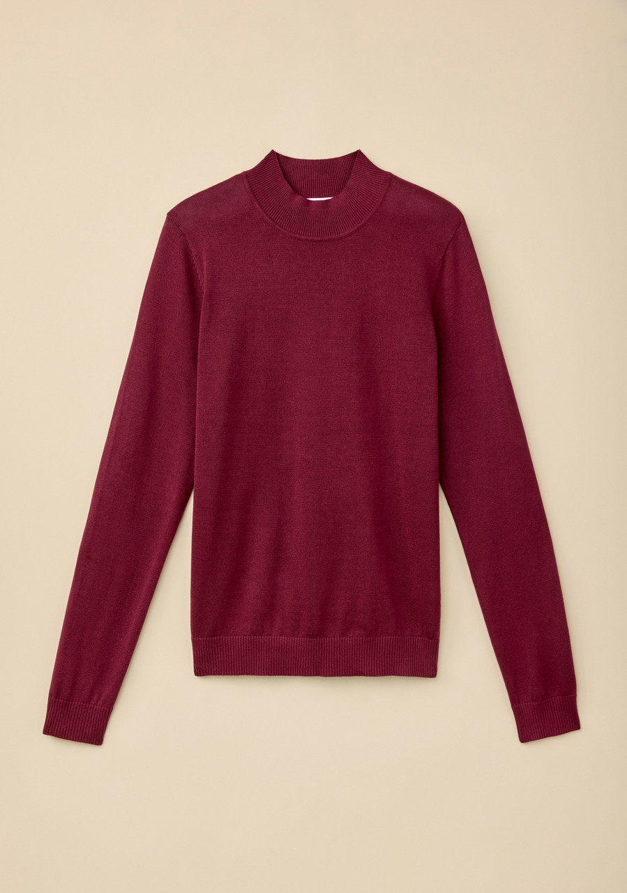その他 TEN MOCK NECK COTTON KNIT NAVY L Merino_mock_neck_-_RWS-Knits-