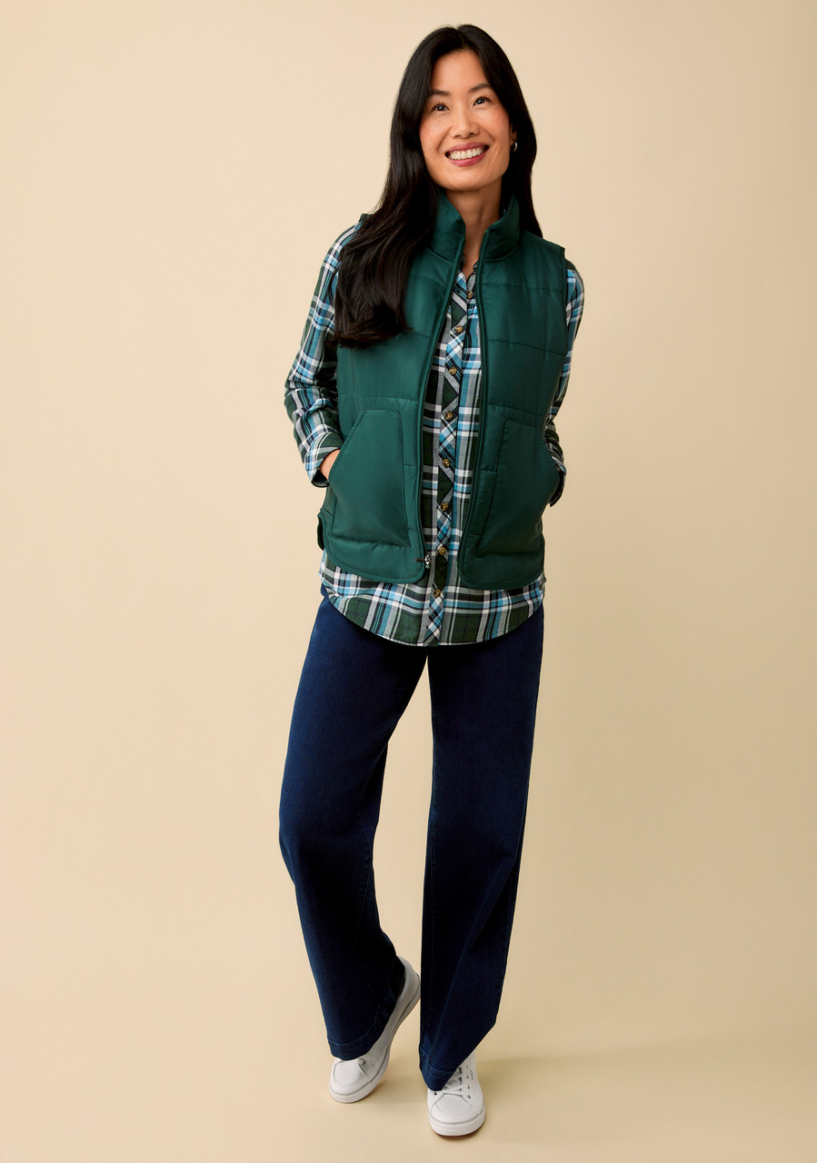 Quilted Zip-Up Vest Full