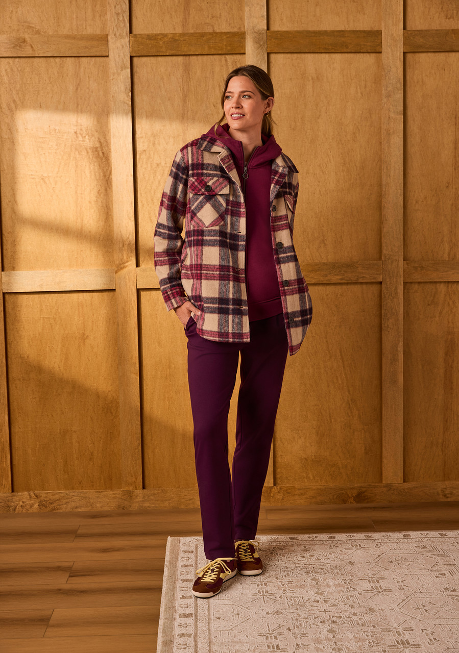 Relaxed Fit Multi-Plaid Shacket Full
